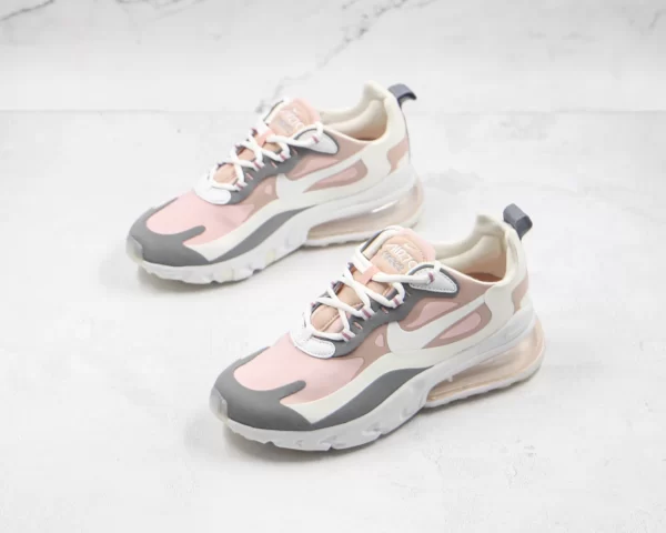Nike Air Max React 270 Sneakers in Pink White Grey