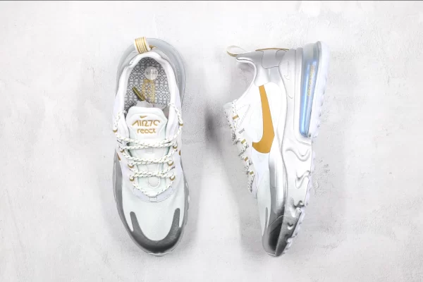Nike Air Max 270 React ’City of Speed’ in Silver and Gold